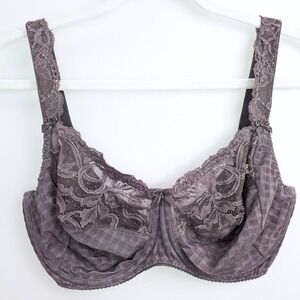 Prima Donna Madison Full Cup Underwire Bra 36G Taupe Lace Checkered PrimaDonna